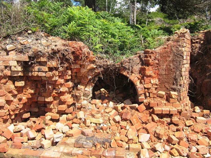 A crumbling kiln at Brownsea Island, Dorset