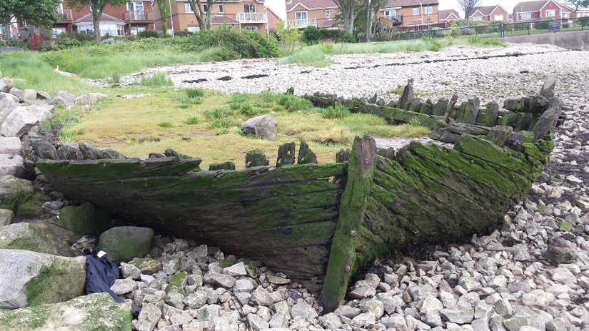 Remains of a vessel at Earle's Shipyard in Hull