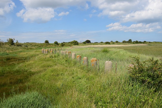 Anti-tank cylinders at Pegwell Bay