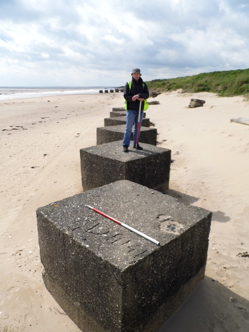 Graffiti on anti-tank blocks