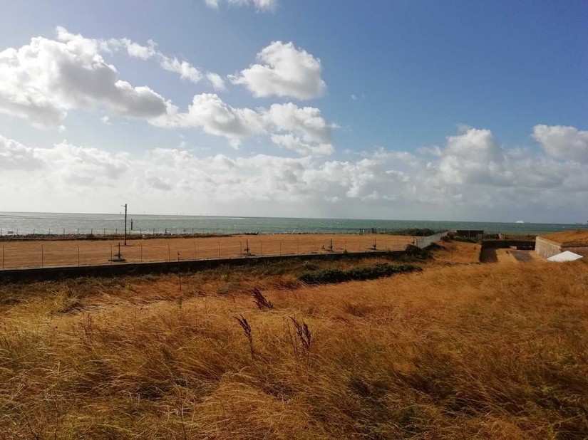 Looking over the Solent from Fort Cumberland's walls