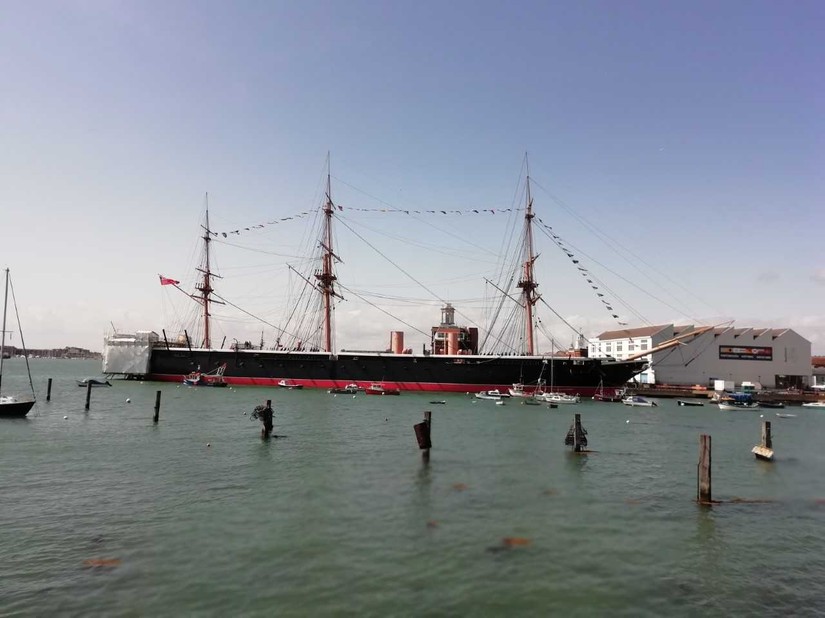 HMS Warrior, one of the many beautiful and historic vessels that can be found in and around Portsmouth