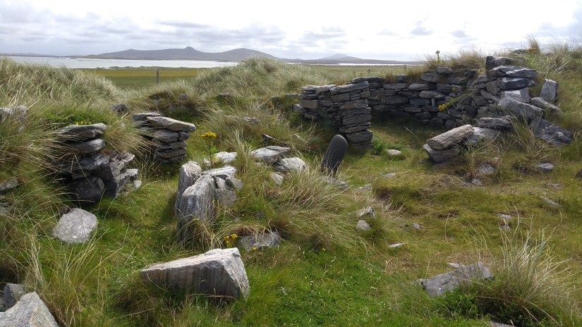 Remains of the Iron Age settlement at Coileagan An Udal, North Uist