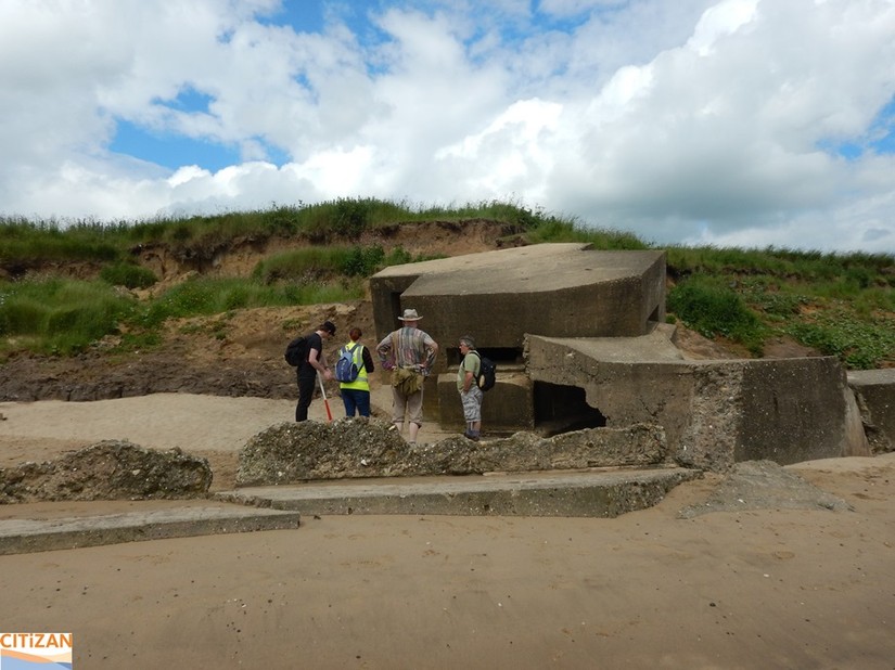 CITiZAN and Volunteers surveying the pillbox back in 2016