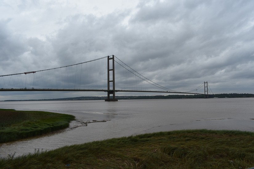 Entrance to Barton Haven with the Humber Bridge
