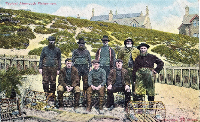 “Typical Alnmouth fishermen”, Postcard, 1910.