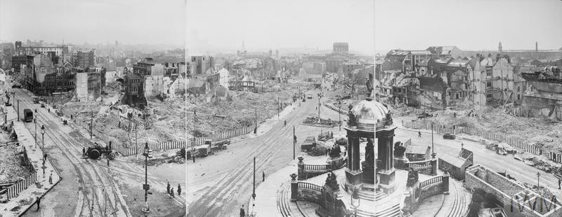 Significant damage was caused to the centre of Liverpool during German air raids
